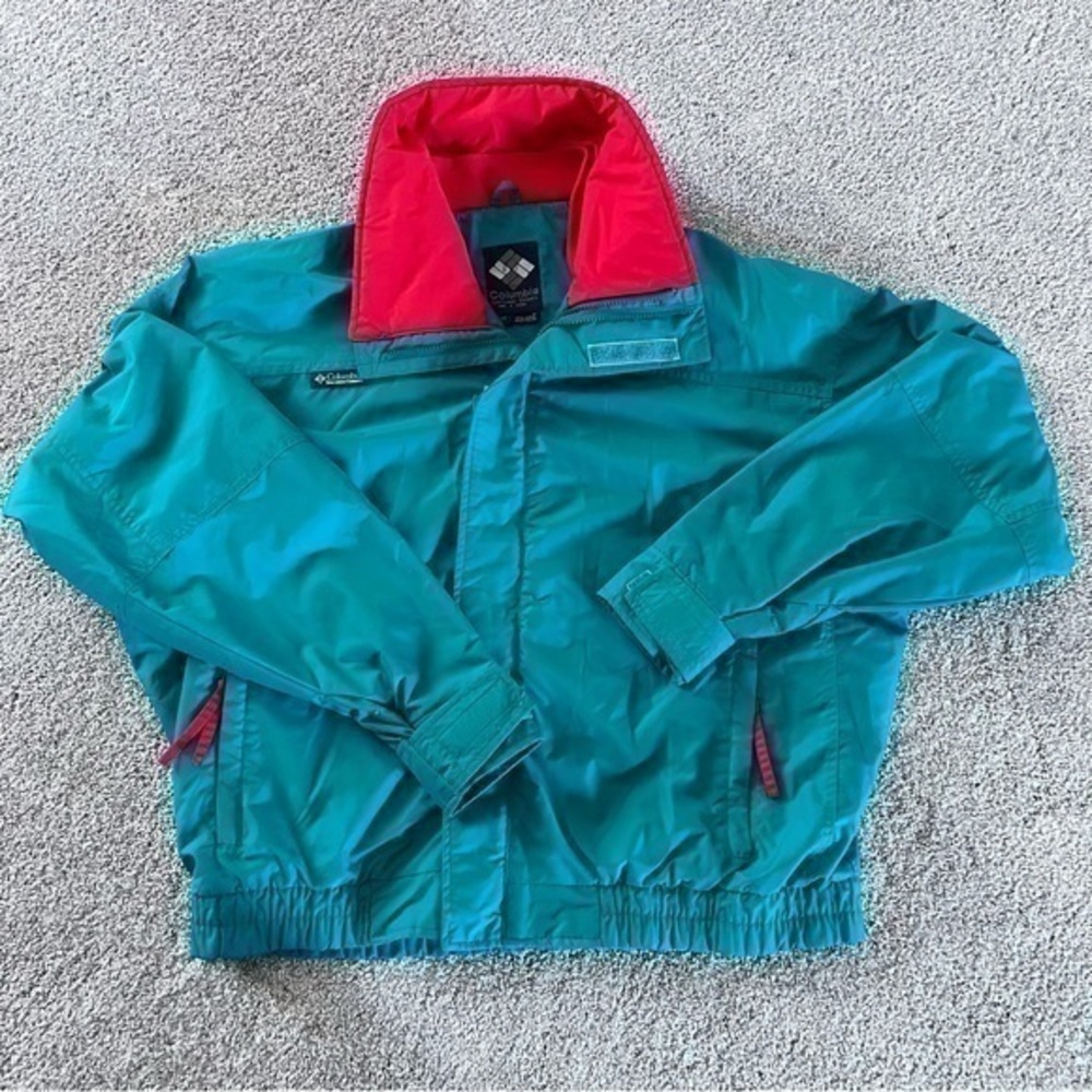 Vintage 90’s Columbia Bugaboo teal and red jacket size men’s XL